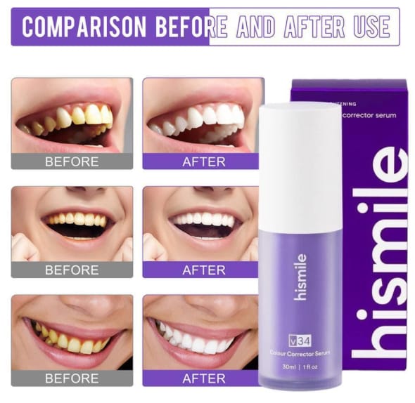 ORIGINAL HISMILE PURPLE WHITENING V34 TOOTHPASTE