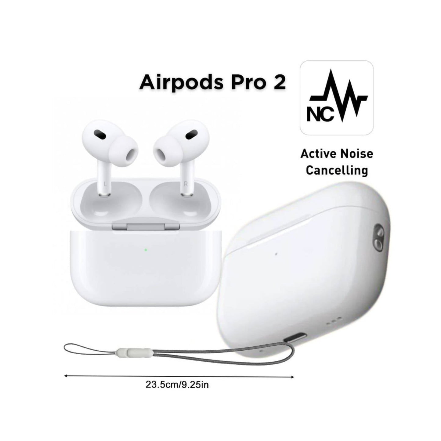 Original Air pro AirPods Pro 2nd Gen - Bluetooth Earphones with ANC, Transparency Mode, and Long Battery Life Premium Quality