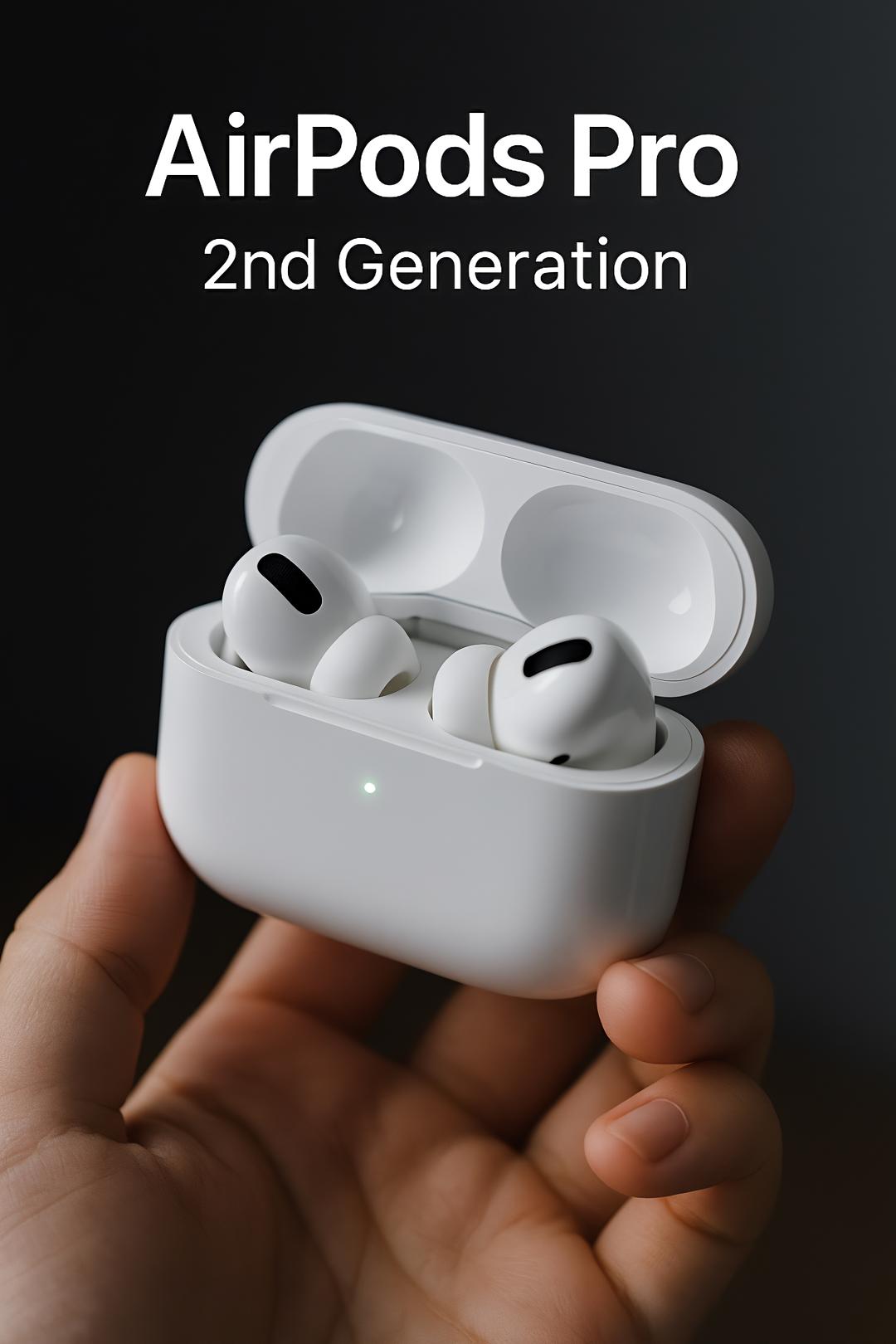 Original Air pro AirPods Pro 2nd Gen - Bluetooth Earphones with ANC, Transparency Mode, and Long Battery Life Premium Quality