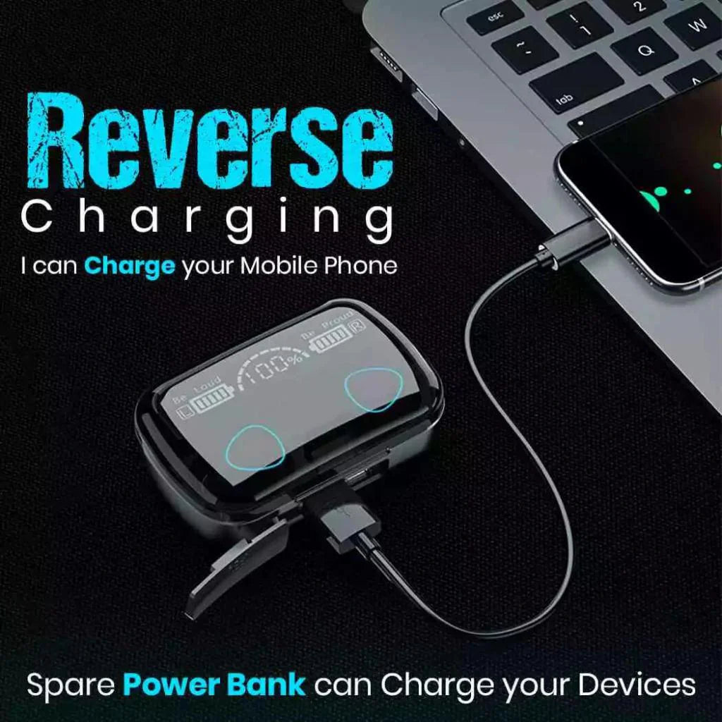 M10 TWS Wireless Earbuds Bluetooth 5.1 Touch Control Waterproof LED Display Charging Box