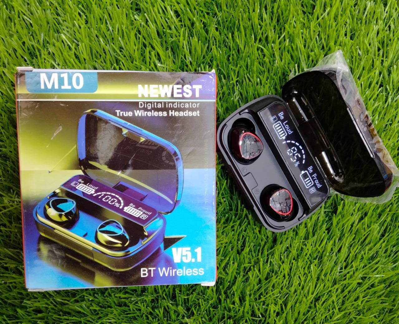 M10 TWS Wireless Earbuds Bluetooth 5.1 Touch Control Waterproof LED Display Charging Box