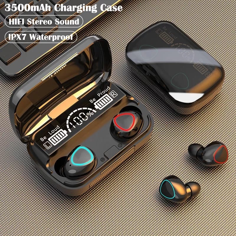 M10 TWS Wireless Earbuds Bluetooth 5.1 Touch Control Waterproof LED Display Charging Box
