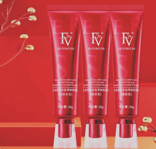 Red Ginseng Birds Nest Polypetide Skin Nourishing Foundation Liquid